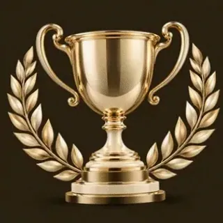 Gold trophy cup — Red Lion